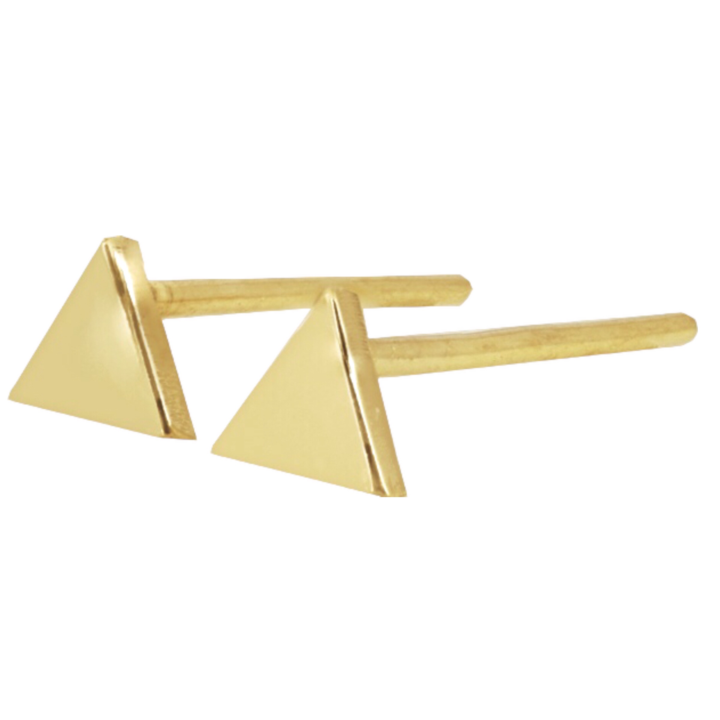 Amazon.com: Golden triangle shaped textured earrings : Handmade Products