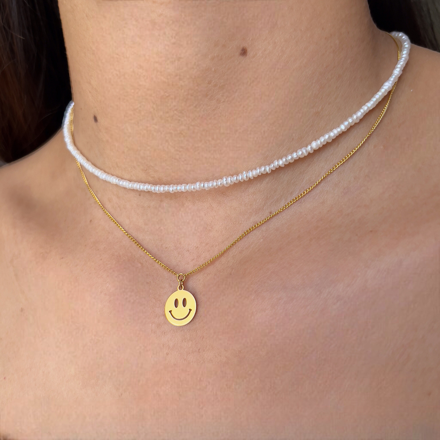 Smiley Face Pendant Necklace | Urban Outfitters Singapore